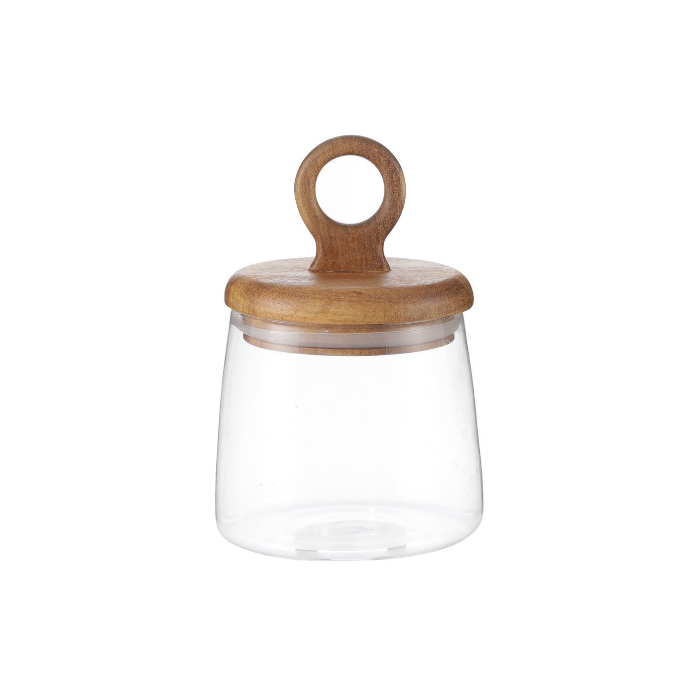 Ring Handle Glass Storage Jars with Airtight Lids