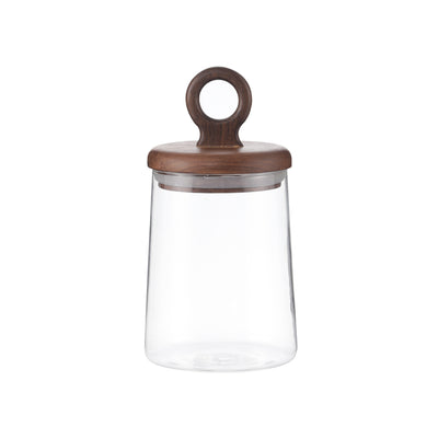 Ring Handle Glass Storage Jars with Airtight Lids