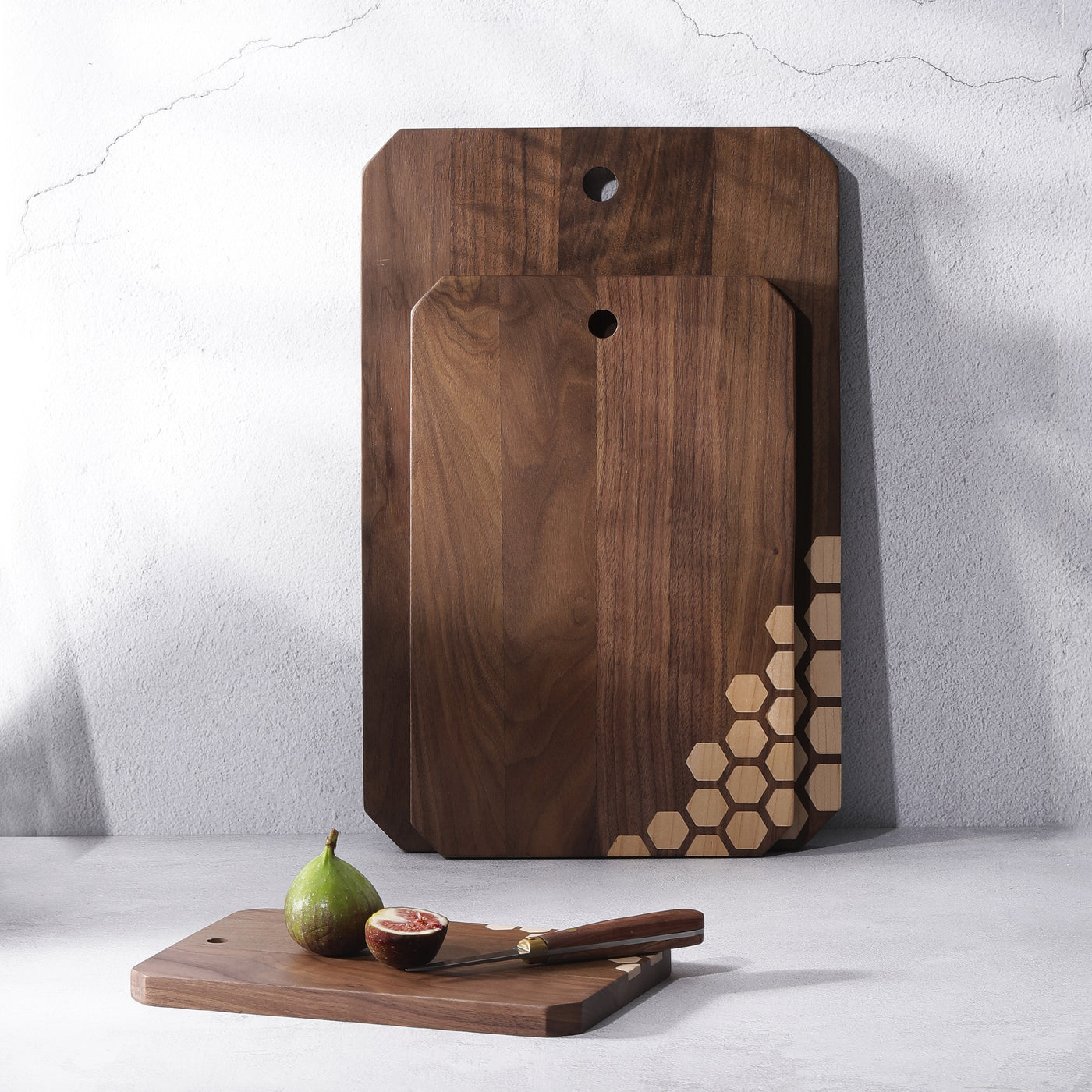 Hex Stars Cutting Board with Handle Hook