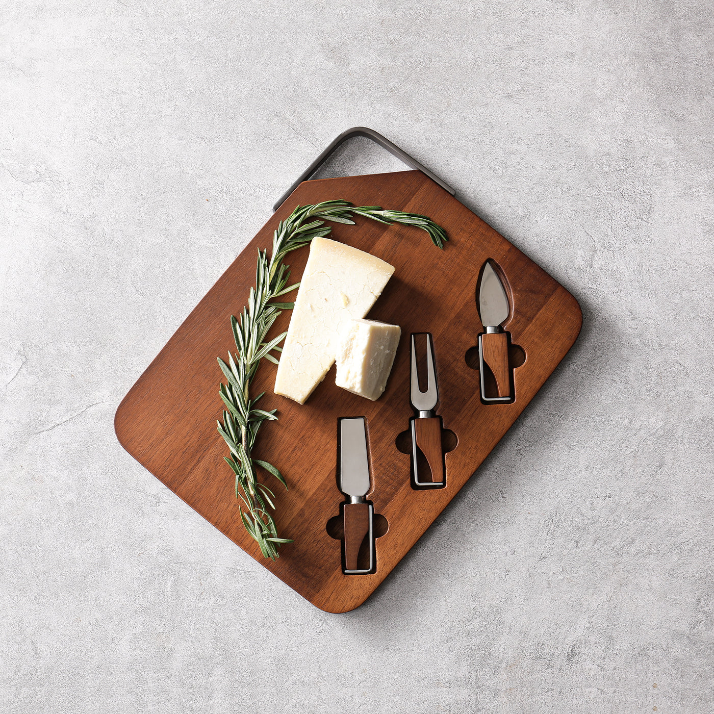 Metal Handle Cheese Board