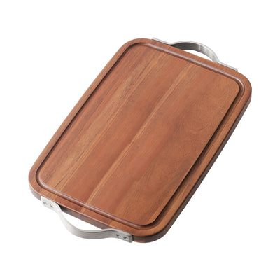 Metal Handle Cutting Board with 2 Handles