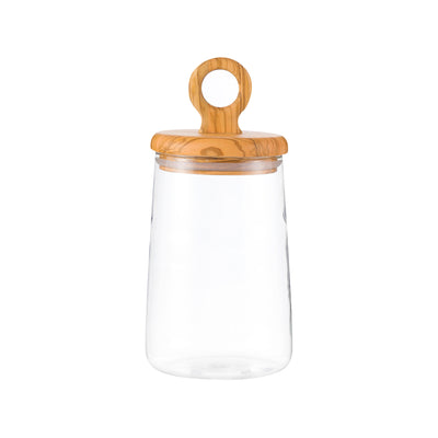 Ring Handle Glass Storage Jars with Airtight Lids