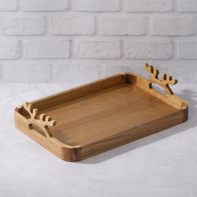 Forest Stag Serving Trays with Handles