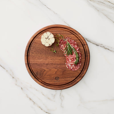 Black Walnut Wooden Cutting Board (Small Round / Large Round)