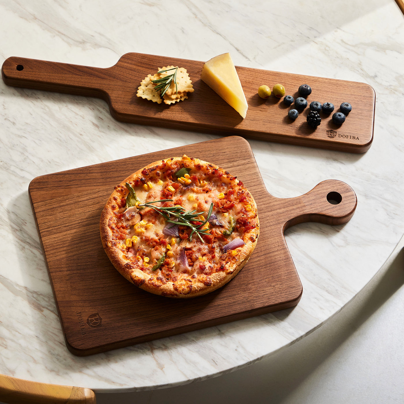 Black Walnut Wooden Serving Board with Handle