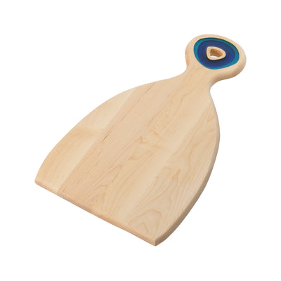 Moraine Lake Serving Board with Colored Handle