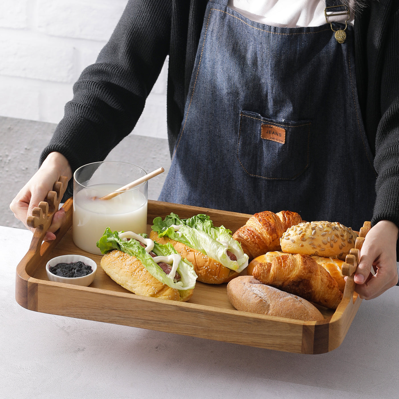 Forest Stag Serving Trays with Handles