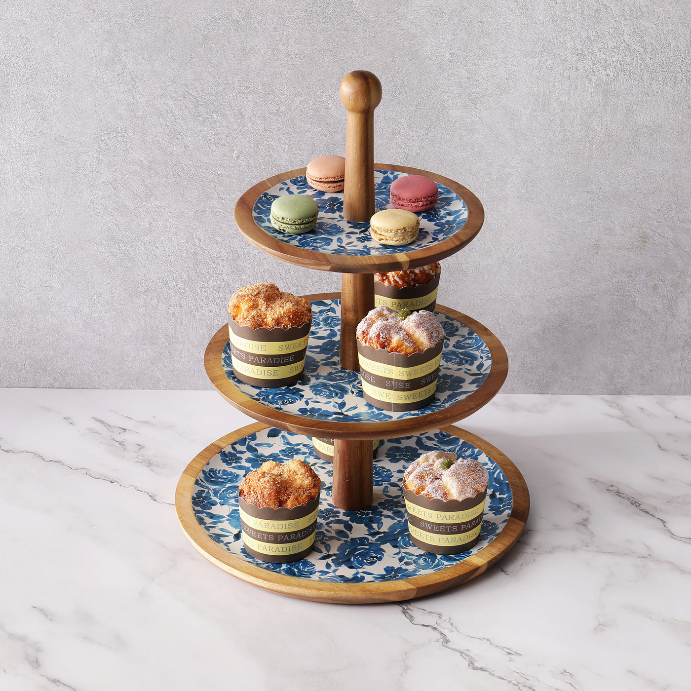 Blossoms 3 Tiered Serving Stand