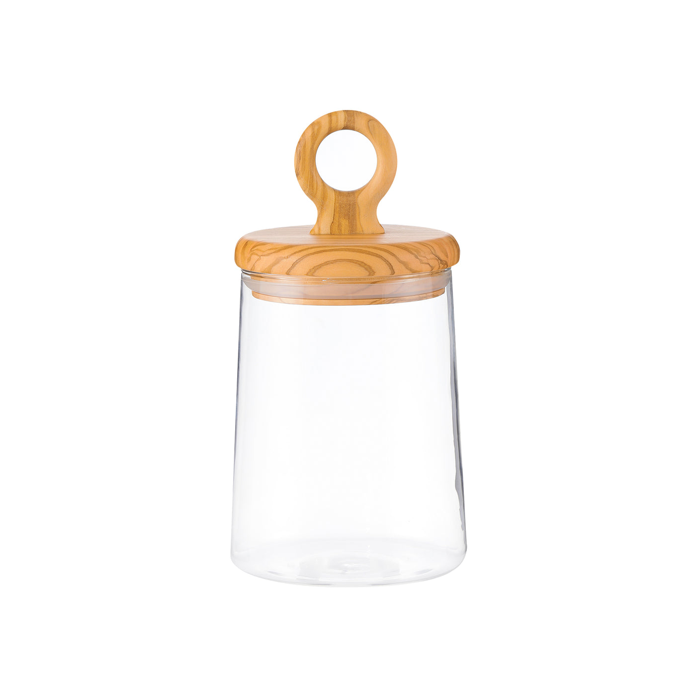 Ring Handle Glass Storage Jars with Airtight Lids