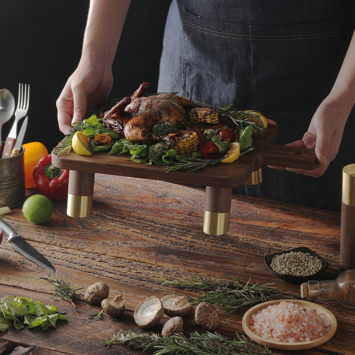 Brass Sabot Serving Board