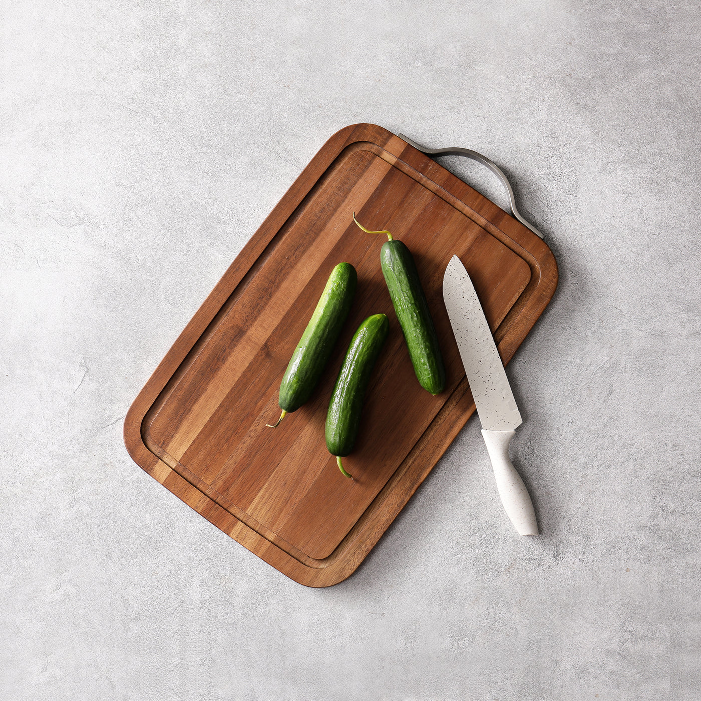 Metal Handle Cutting Board with  Handles