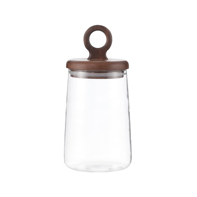 Ring Handle Glass Storage Jars with Airtight Lids