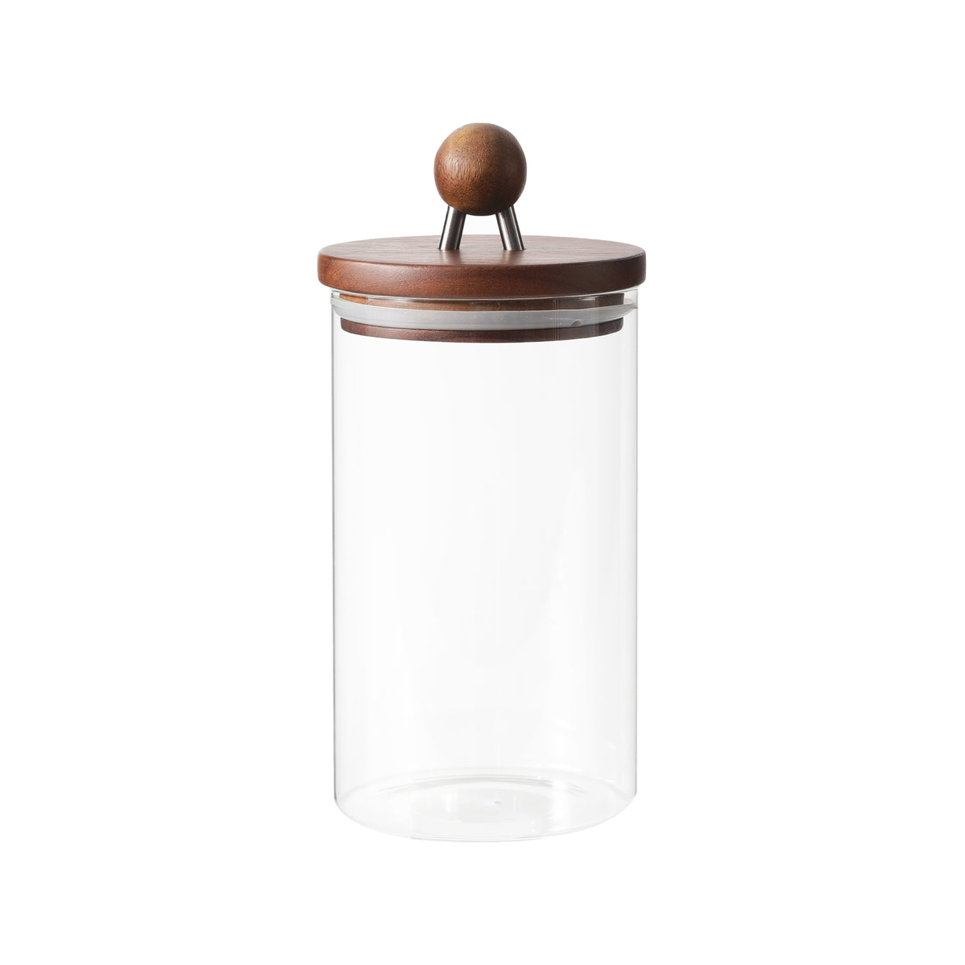 Metal Handle Glass Storage Jars with Airtight Lids