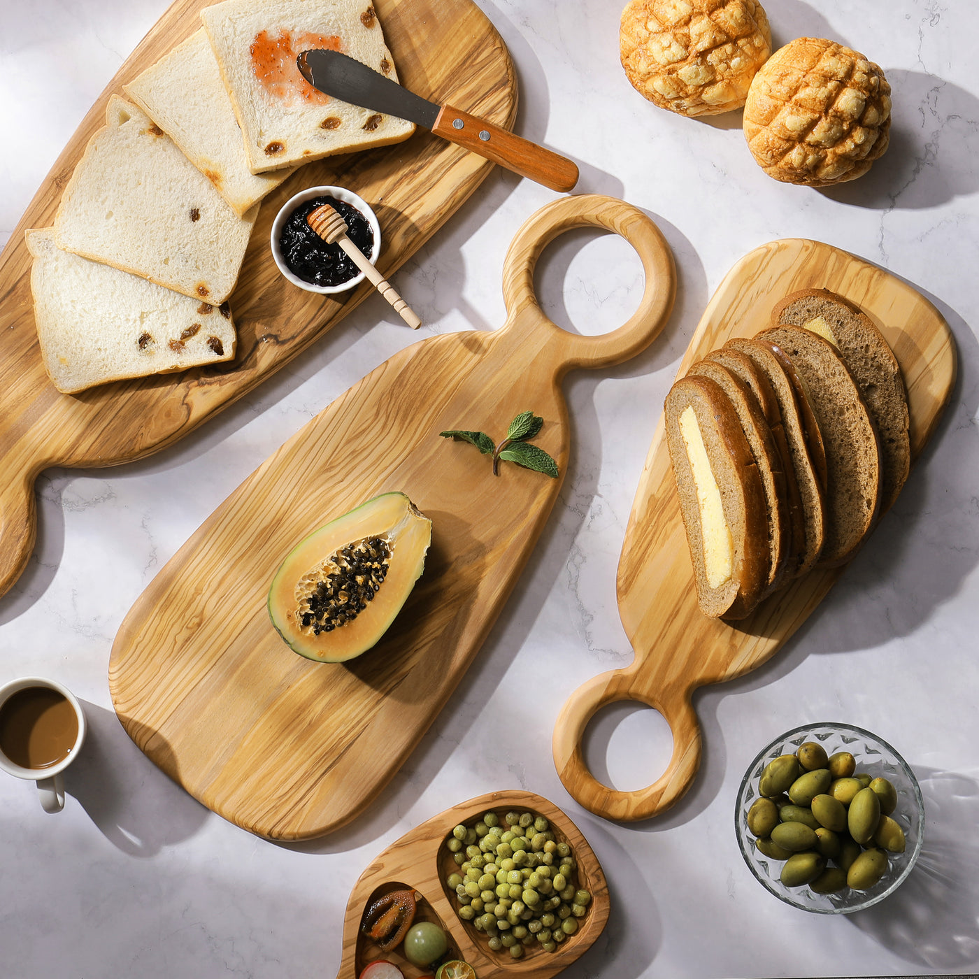 Ring Handle Oval Serving Board