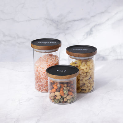 Memo Board  Glass Storage Jars with Airtight Lids