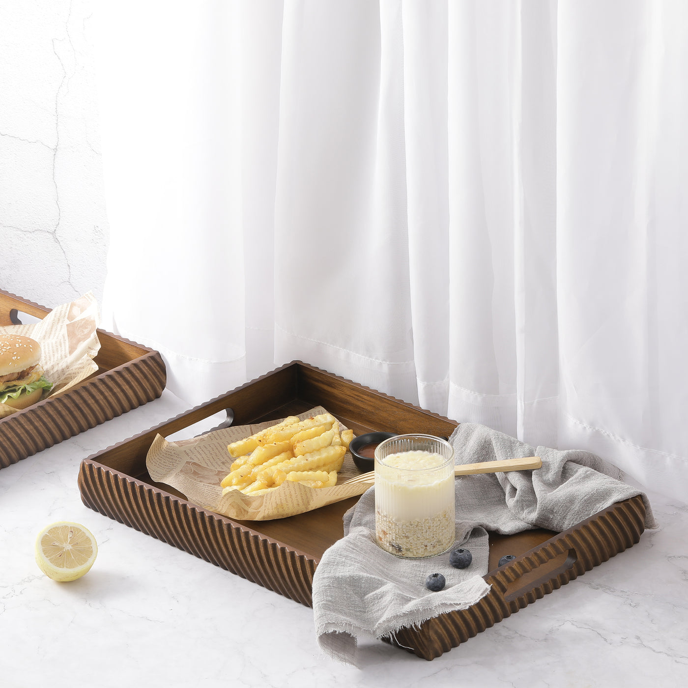 Spiral Serving Trays with Handles