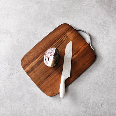 Metal Handle Round Cutting Board with  Handles