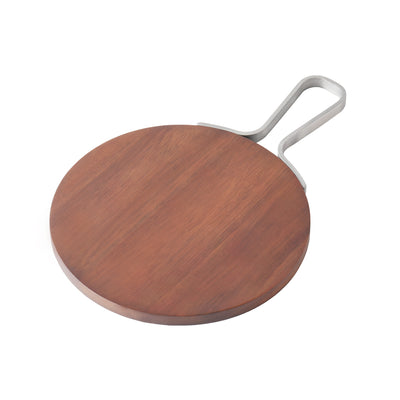 Metal Handle Round Cutting Board with Handles