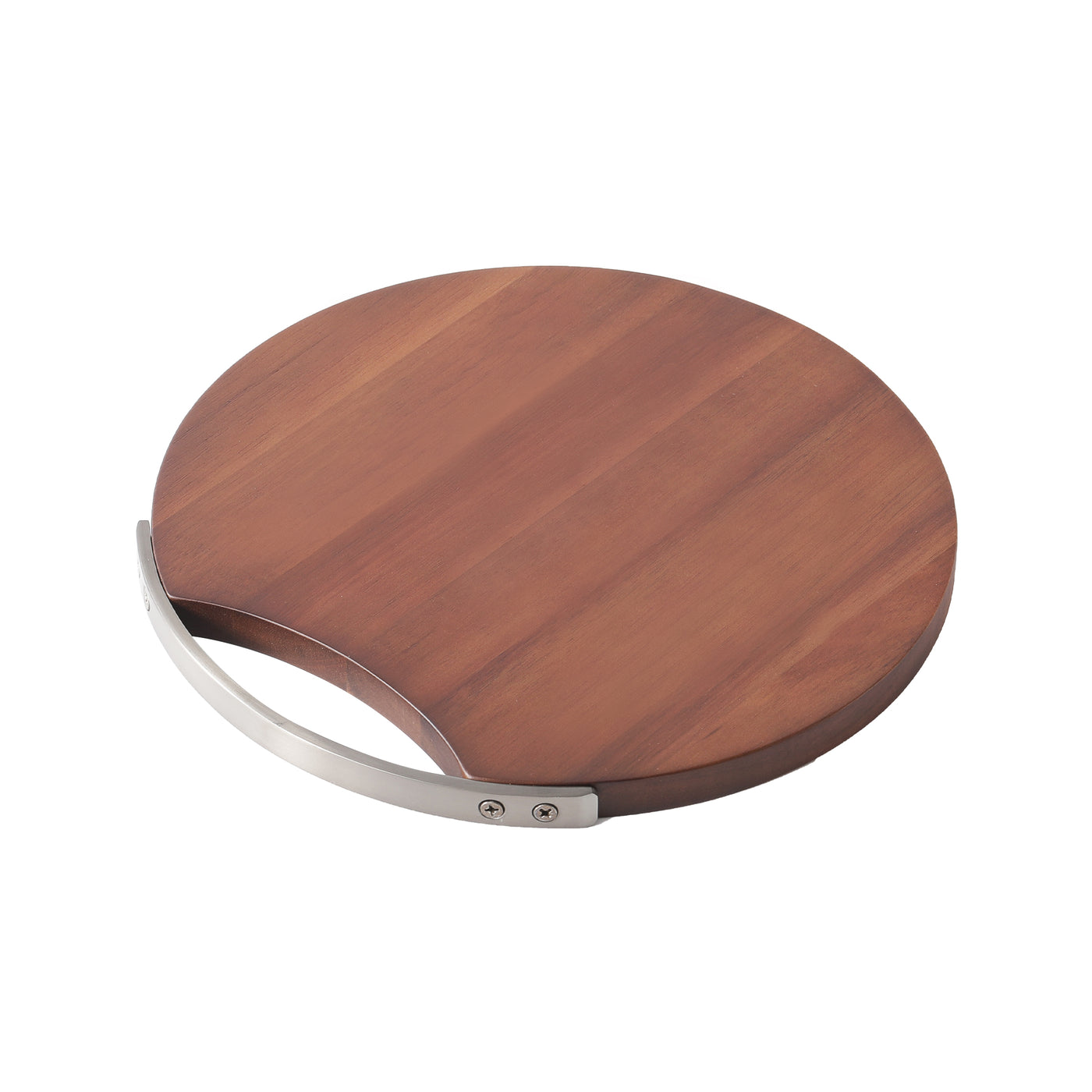 Metal Handle Round Cutting Board