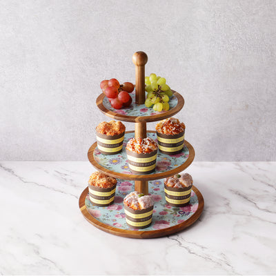 Blossoms 3 Tiered Serving Stand