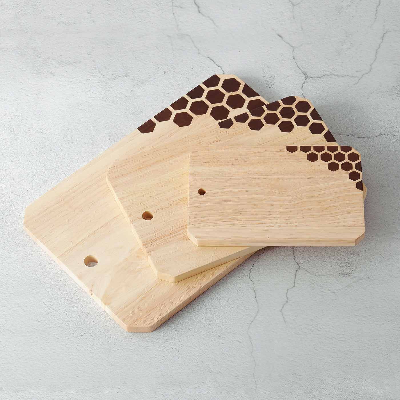 Hex Stars Cutting Board with Handle Hook