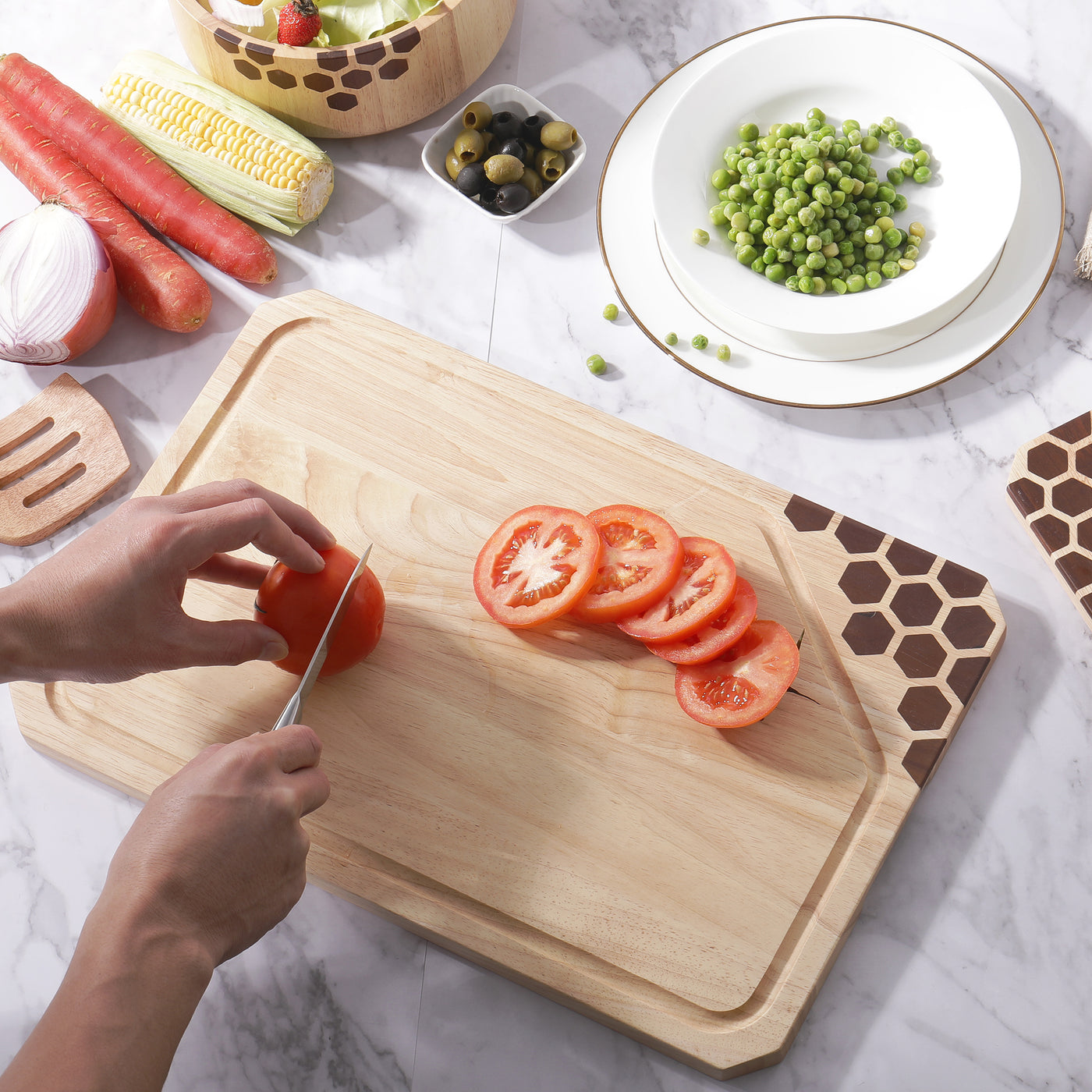 Hex Stars Cutting Board