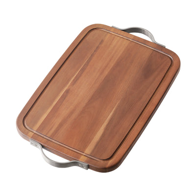 Metal Handle Cutting Board with 2 Handles