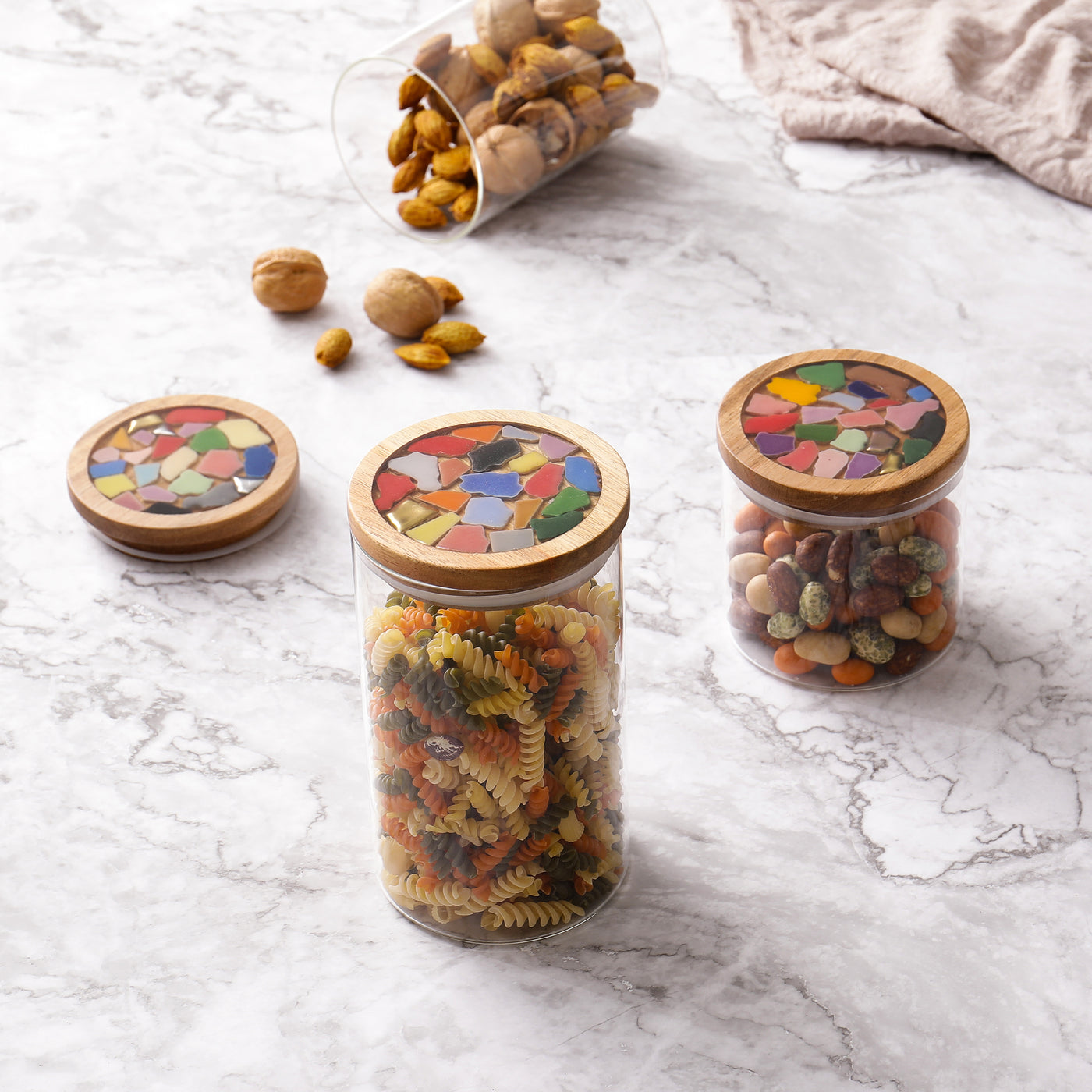 Musa Glass Storage Jars with Airtight Lids