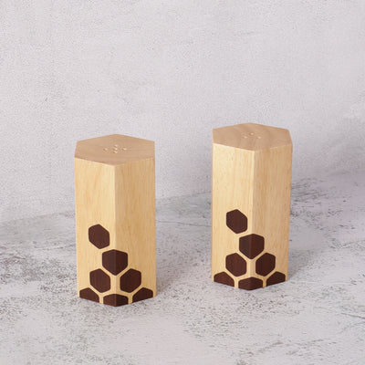 Hex Stars Salt and Pepper Shakers