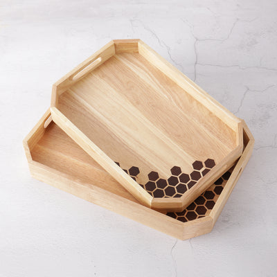 Hex Stars Serving Trays with Handles