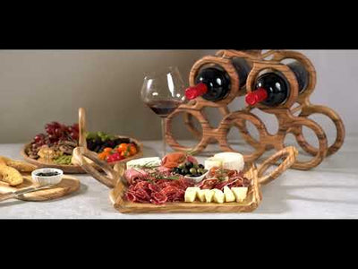 Ring Handle  2 Compartment   Snacks Tray